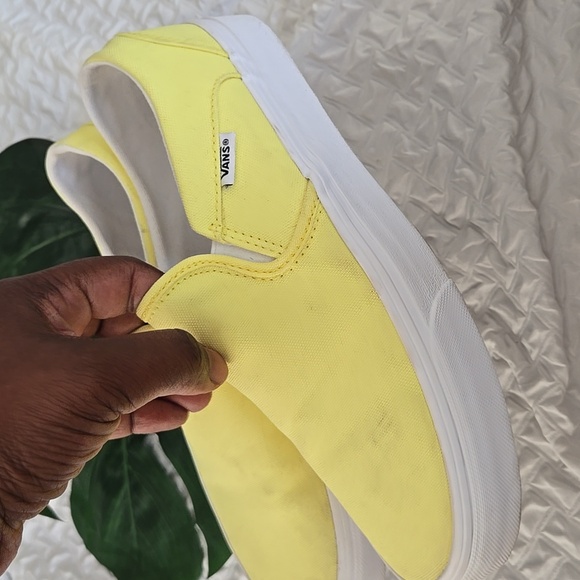 Vans Bright Yellow Slip-On Sneakers Casual Shoes - Picture 5 of 9